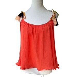 Cupcakes and‎ Cashmere crinkle cropped long sleeve cold shoulder